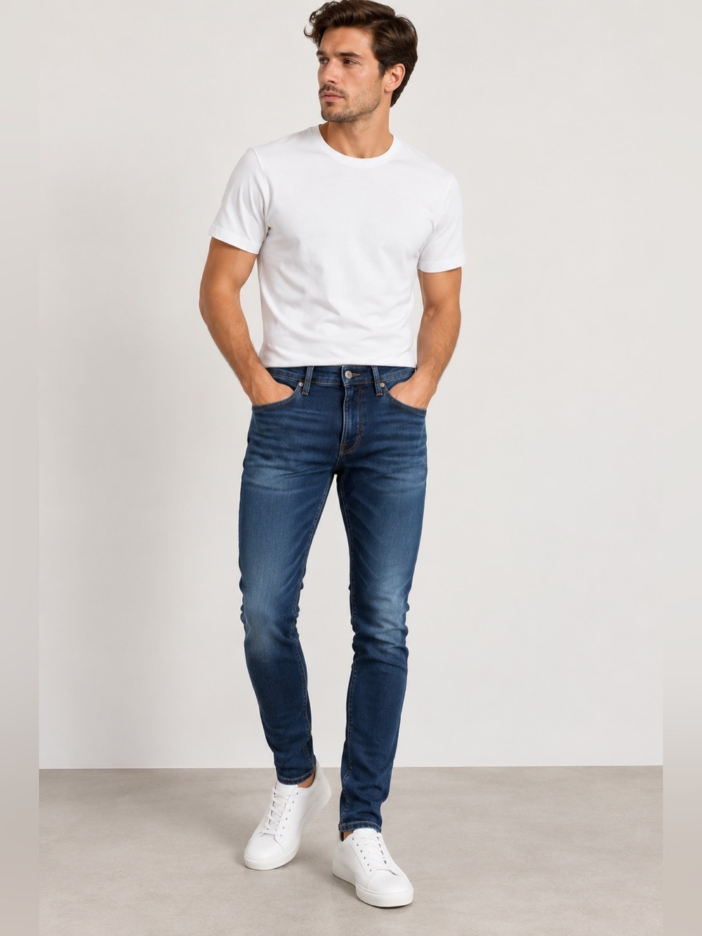 Club Monaco Men’s Super Slim Denim Jeans 28x30 Dark Wash Stretch